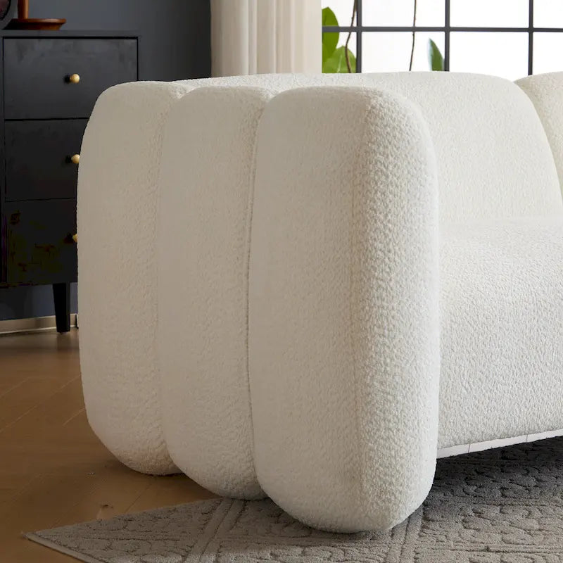 Canapé 3 places au design vague de 83 po – Éponge haute résilience, capacité de 408 kg, 2 oreillers inclus