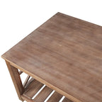 GDFStudio - Table Basse Nathaniel en Bois Rustique avec Rangement Spacieux - 47.24 L x 23.62 P x 19.68 H