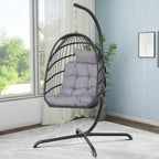 Fauteuil balançoire œuf d'intérieur avec support – Chaise suspendue de 159 kg pour salon