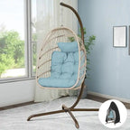 Fauteuil balançoire œuf d'intérieur avec support – Chaise suspendue de 159 kg pour salon