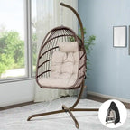 Fauteuil balançoire œuf d'intérieur avec support – Chaise suspendue de 159 kg pour salon