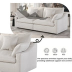 Canapé modulaire sectionnel Cloud, canapé surdimensionné en U de 303 cm avec chaises longues et poufs pour salon