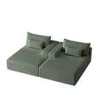 Sectionnel 102 en velours côtelé Corduroy Cloud avec canapé-lit inclinable, conception sans assemblage et dossier ergonomique