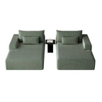 Sectionnel 102 en velours côtelé Corduroy Cloud avec canapé-lit inclinable, conception sans assemblage et dossier ergonomique
