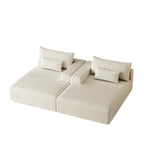 Sectionnel 102 en velours côtelé Corduroy Cloud avec canapé-lit inclinable, conception sans assemblage et dossier ergonomique