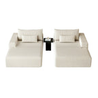 Sectionnel 102 en velours côtelé Corduroy Cloud avec canapé-lit inclinable, conception sans assemblage et dossier ergonomique