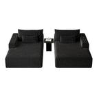 Sectionnel 102 en velours côtelé Corduroy Cloud avec canapé-lit inclinable, conception sans assemblage et dossier ergonomique