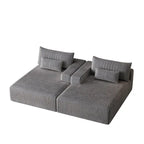 Sectionnel 102 en velours côtelé Corduroy Cloud avec canapé-lit inclinable, conception sans assemblage et dossier ergonomique