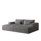 Sectionnel 102 en velours côtelé Corduroy Cloud avec canapé-lit inclinable, conception sans assemblage et dossier ergonomique