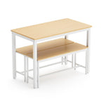 Ensemble Table à Manger Rectangulaire Industrielle avec 2 Bancs, Coin Repas, Ensemble Table de Cuisine, Pieds en Métal