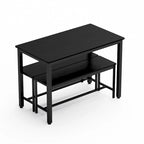 Ensemble Table à Manger Rectangulaire Industrielle avec 2 Bancs, Coin Repas, Ensemble Table de Cuisine, Pieds en Métal