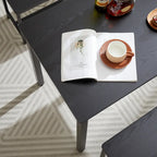 Ensemble Table à Manger Rectangulaire Industrielle avec 2 Bancs, Coin Repas, Ensemble Table de Cuisine, Pieds en Métal