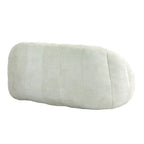 Fauteuil de salon chenille blanc 63,78 po avec rembourrage en mousse et oreillers