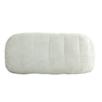 Fauteuil de salon chenille blanc 63,78 po avec rembourrage en mousse et oreillers