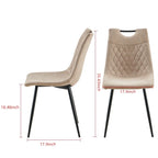 Ensemble de salle à manger moderne 5 pièces avec table ronde et 4 chaises quadrillées