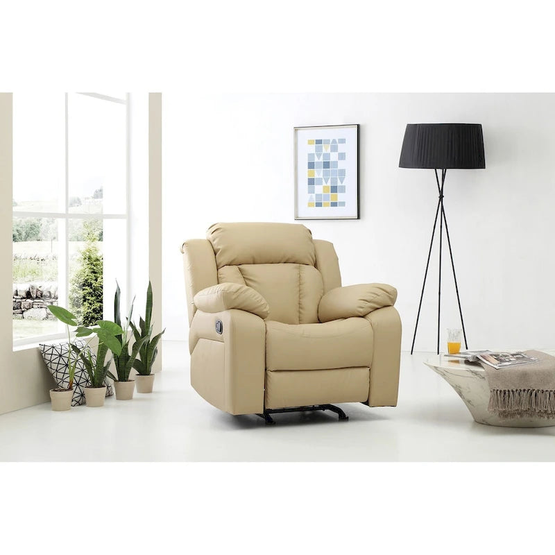 Fauteuil inclinable en similicuir - 38L x 37P x 41H