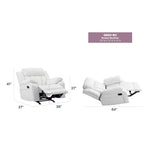 Fauteuil inclinable en similicuir - 38L x 37P x 41H