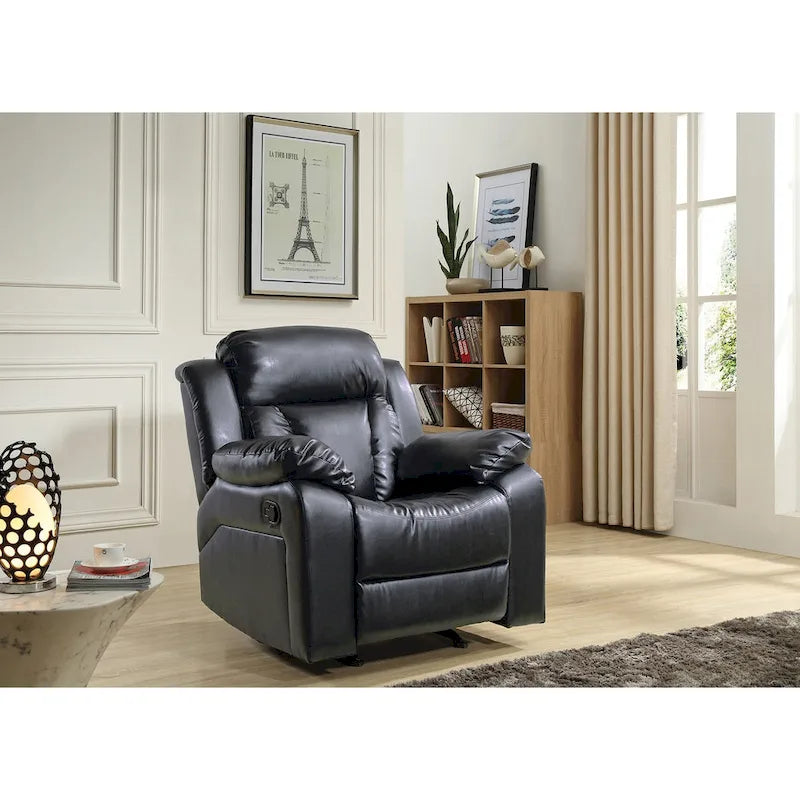 Fauteuil inclinable en similicuir - 38L x 37P x 41H