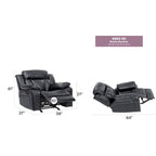 Fauteuil inclinable en similicuir - 38L x 37P x 41H