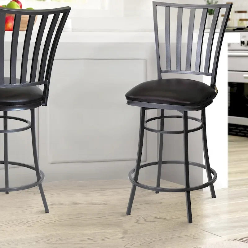 Tabouret de bar pivotant de qualité commerciale Stewart – Tabouret de cuisine robuste