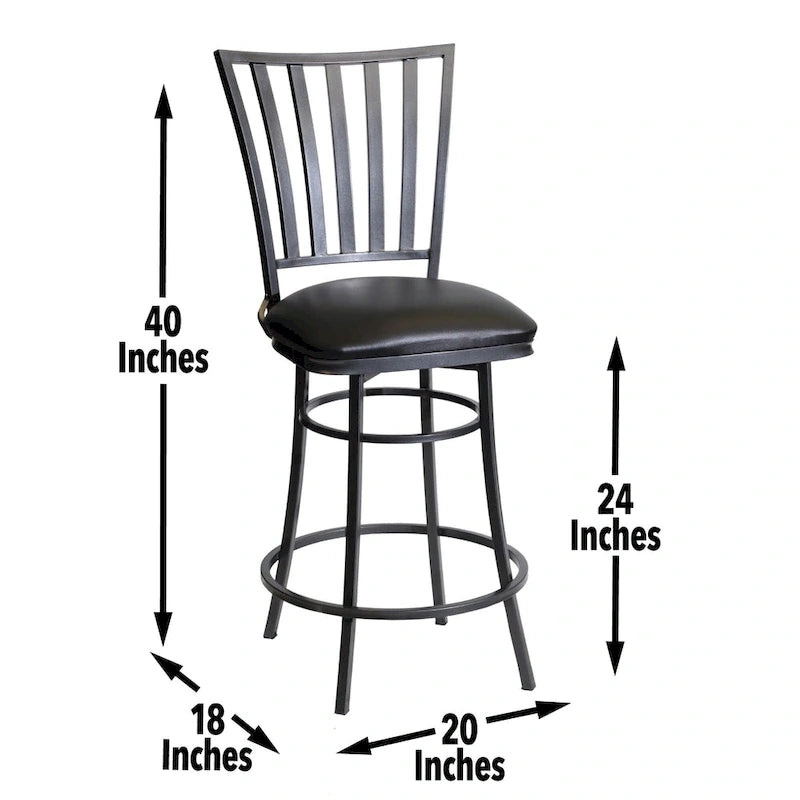 Tabouret de bar pivotant de qualité commerciale Stewart – Tabouret de cuisine robuste