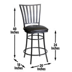 Tabouret de bar pivotant de qualité commerciale Stewart – Tabouret de cuisine robuste