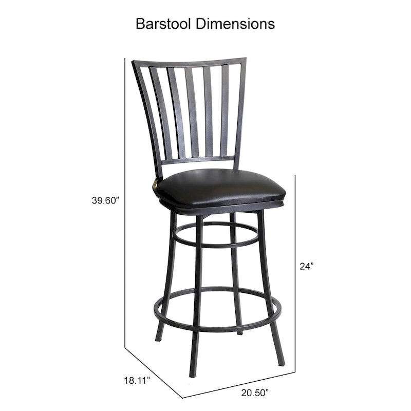 Tabouret de bar pivotant de qualité commerciale Stewart – Tabouret de cuisine robuste