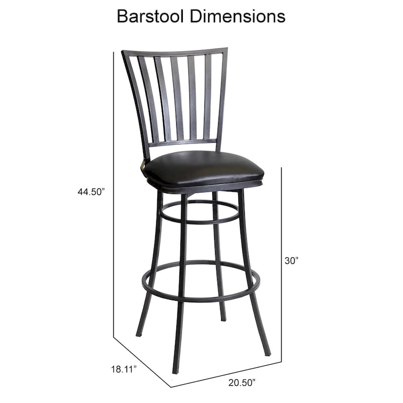 Tabouret de bar pivotant de qualité commerciale Stewart – Tabouret de cuisine robuste