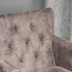 Fauteuil Club en microfibre – Dossier capitonné, cadre en bouleau, 28 larg. x 29,5 prof. x 33,5 haut. (po), brun grisâtre ou gris ardoise