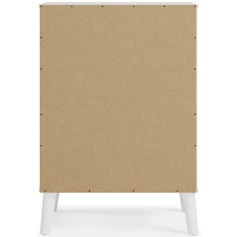 Commode bicolore – Blanc mat et grain de bois Sugarberry, options 3/4/5 tiroirs