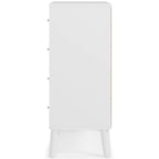 Commode bicolore – Blanc mat et grain de bois Sugarberry, options 3/4/5 tiroirs