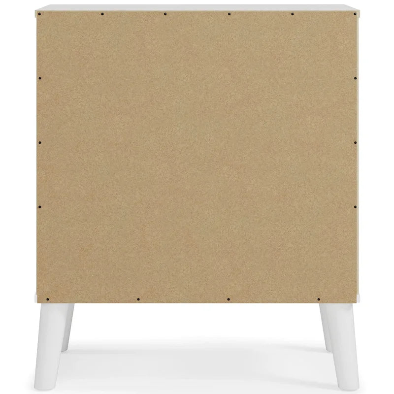 Commode bicolore – Blanc mat et grain de bois Sugarberry, options 3/4/5 tiroirs