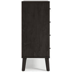 Commode bicolore – Blanc mat et grain de bois Sugarberry, options 3/4/5 tiroirs