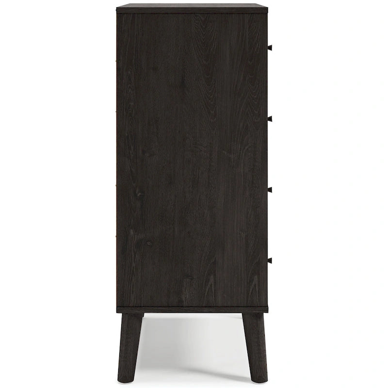 Commode bicolore – Blanc mat et grain de bois Sugarberry, options 3/4/5 tiroirs