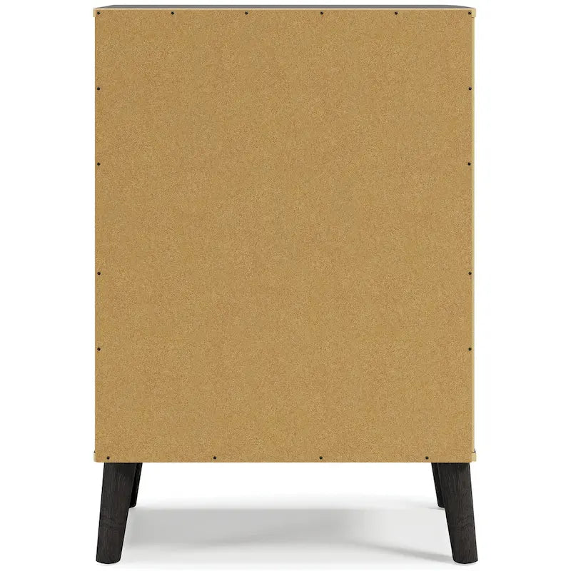 Commode bicolore – Blanc mat et grain de bois Sugarberry, options 3/4/5 tiroirs