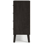 Commode bicolore – Blanc mat et grain de bois Sugarberry, options 3/4/5 tiroirs