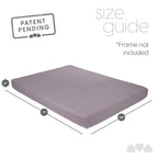 Matelas futon en mousse à mémoire de forme – Gris, taille double | Matelas de canapé-lit