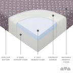 Matelas futon en mousse à mémoire de forme – Gris, taille double | Matelas de canapé-lit