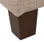 Banc de rangement capitonné en tissu Muir Tan – Pouf de salon