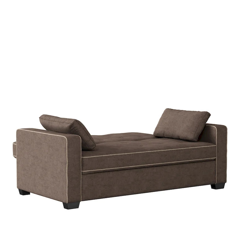 Canapé-lit convertible Queen – Futon multi-positions avec coussins capitonnés