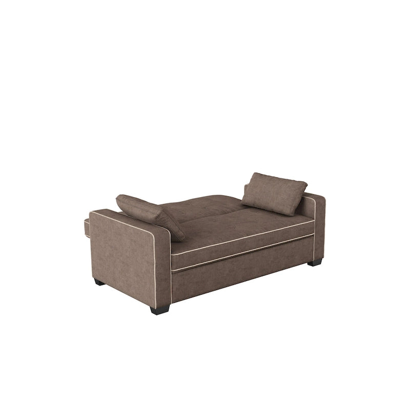 Canapé-lit convertible Queen – Futon multi-positions avec coussins capitonnés
