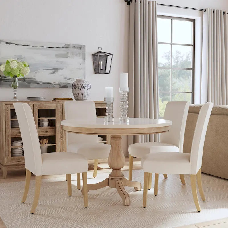Canapé en tissu rembourré avec clous décoratifs – Canapé classique pour salon