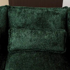 Grand canapé d'angle en U – Tissu chenille, double méridienne, capacité 363 kg, 281 cm