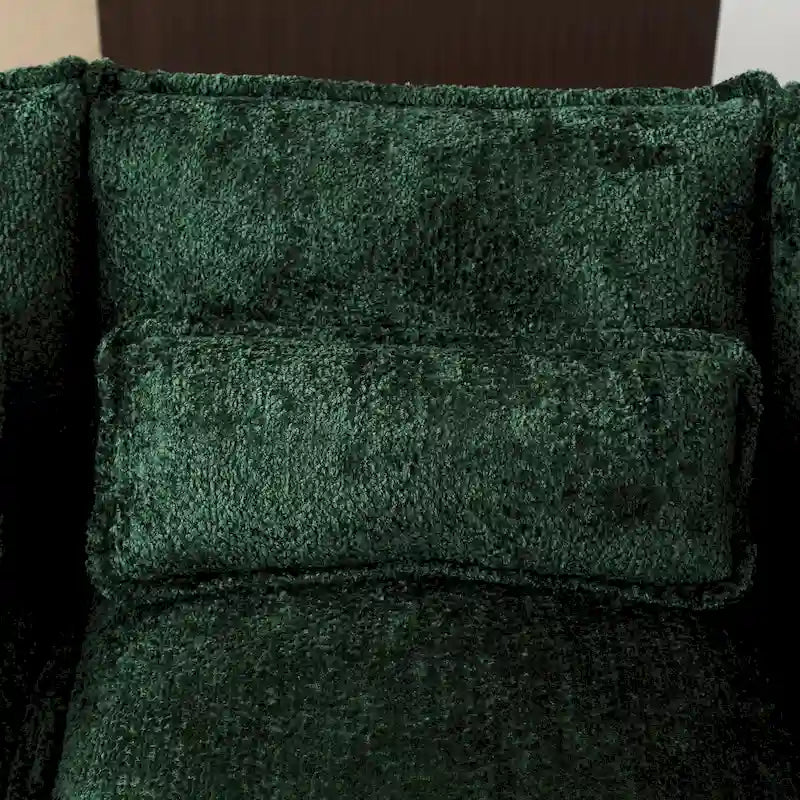 Grand canapé d'angle en U – Tissu chenille, double méridienne, capacité 363 kg, 281 cm