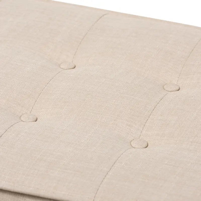 Banc capitonné Mid-Century – Tissu polyester, cadre en bois d'hévéa, 137 cm L x 45 cm H