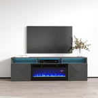 Meuble TV moderne 63" avec cheminée électrique murale Giza EF