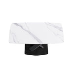 Table à manger rectangulaire moderne blanche de 160 cm
