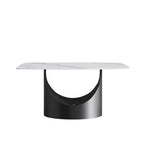 Table à manger rectangulaire moderne blanche de 160 cm