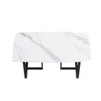 Table à manger rectangulaire moderne blanche de 160 cm