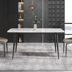 Table à manger rectangulaire moderne blanche de 160 cm